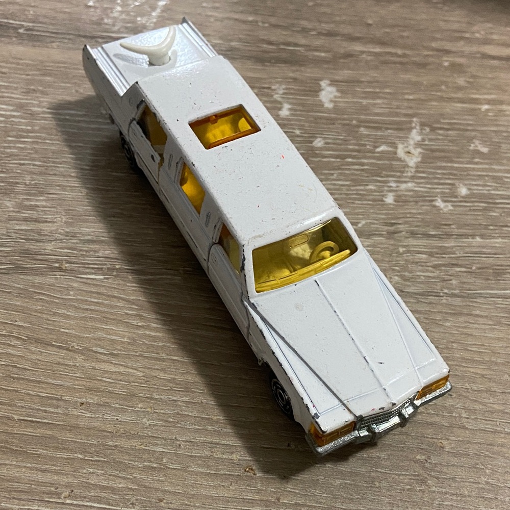 Vintage Majorette White Cadillac Limousine No 339 Diecast
